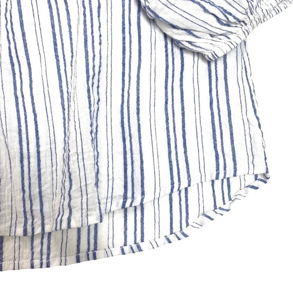 APIECE Apart Stripe Mitte Top Blouses in White / Blue - Picture 9 of 11